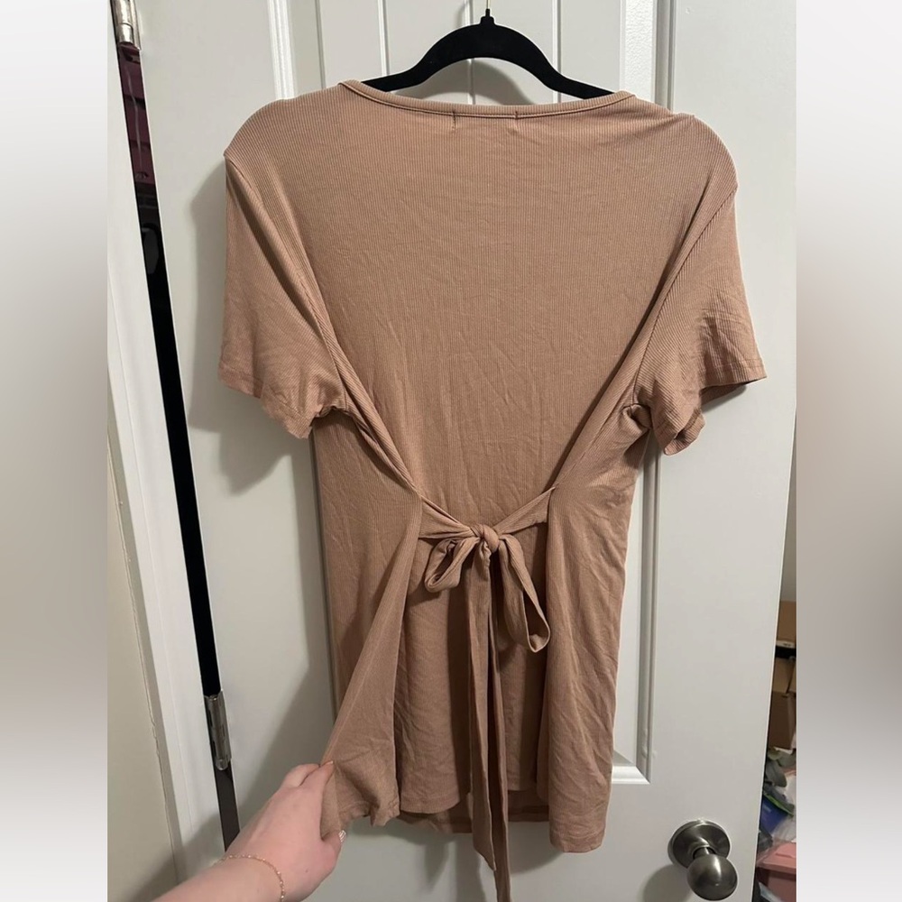 Tan/light brown babydoll with tie